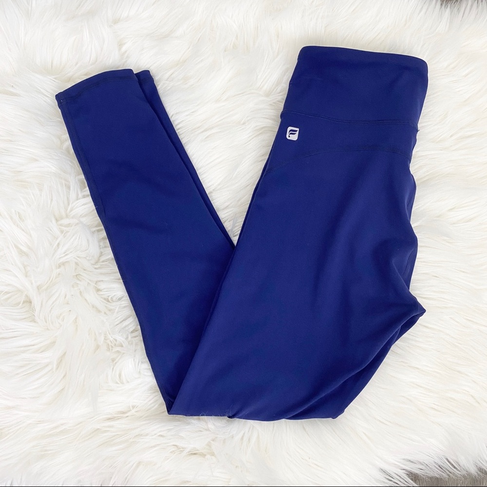 Fabletics Navy Mid-Rise Pureluxe Capri Leggings